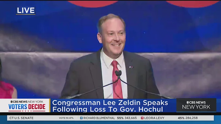 Congressman Lee Zeldin speaks after Hochul project...