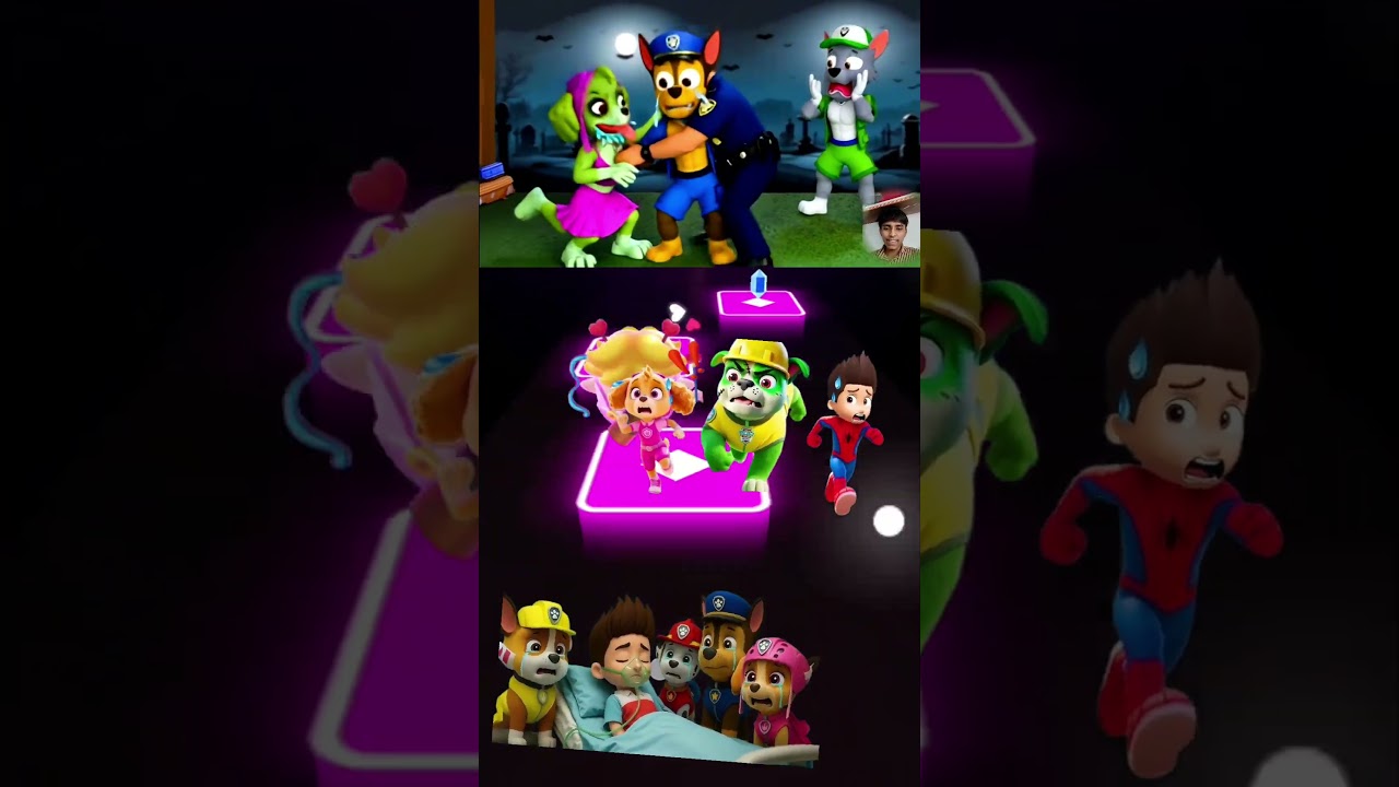 Paw Patrol Scary Chase vs Ryder x Coffin Dance Tiles Hop EDM Rush