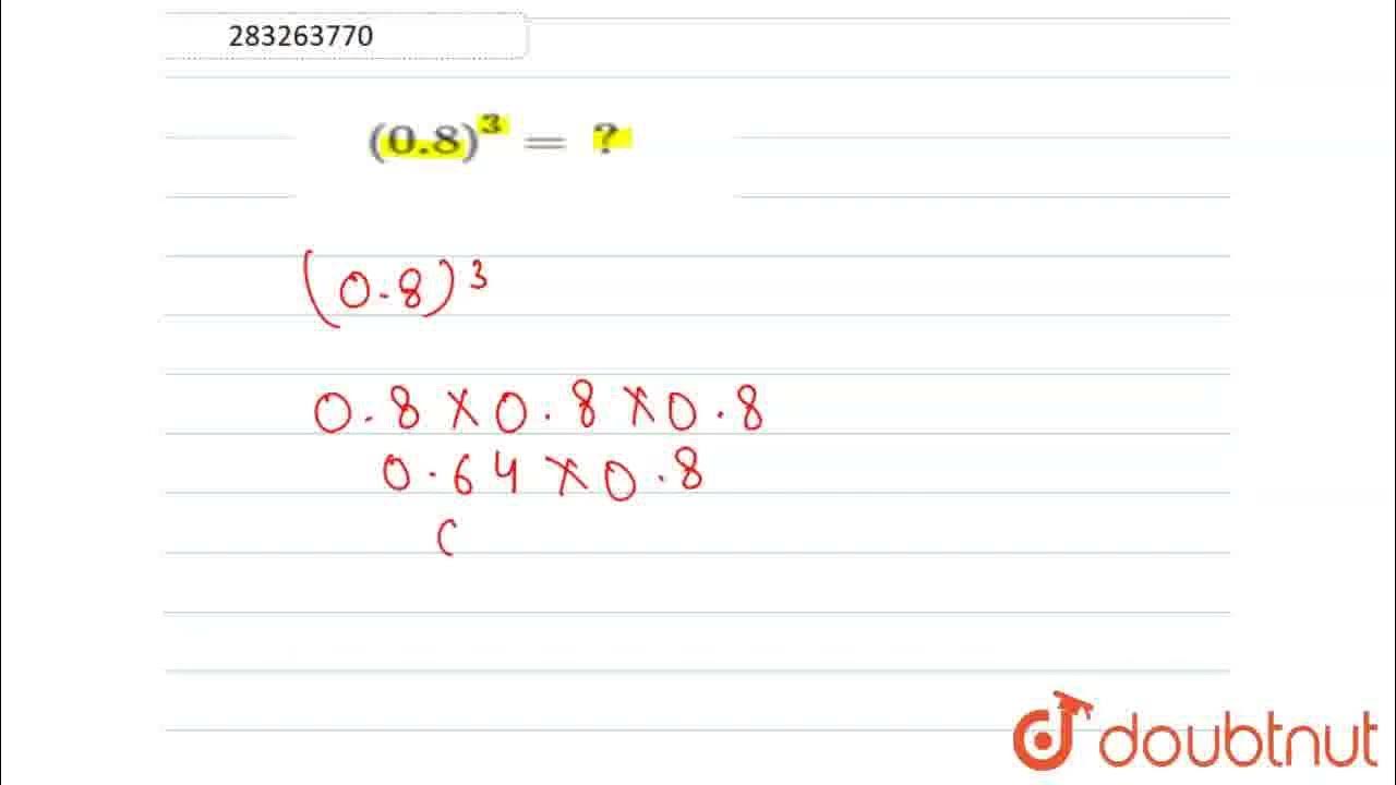  0 8 3 class 8 cubes and cube roots maths doubtnut youtube