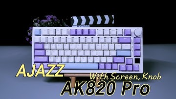 Ajazz AK820 Pro Keyboard with TFT Screen 82-Keys and one Knob - WhatGeek