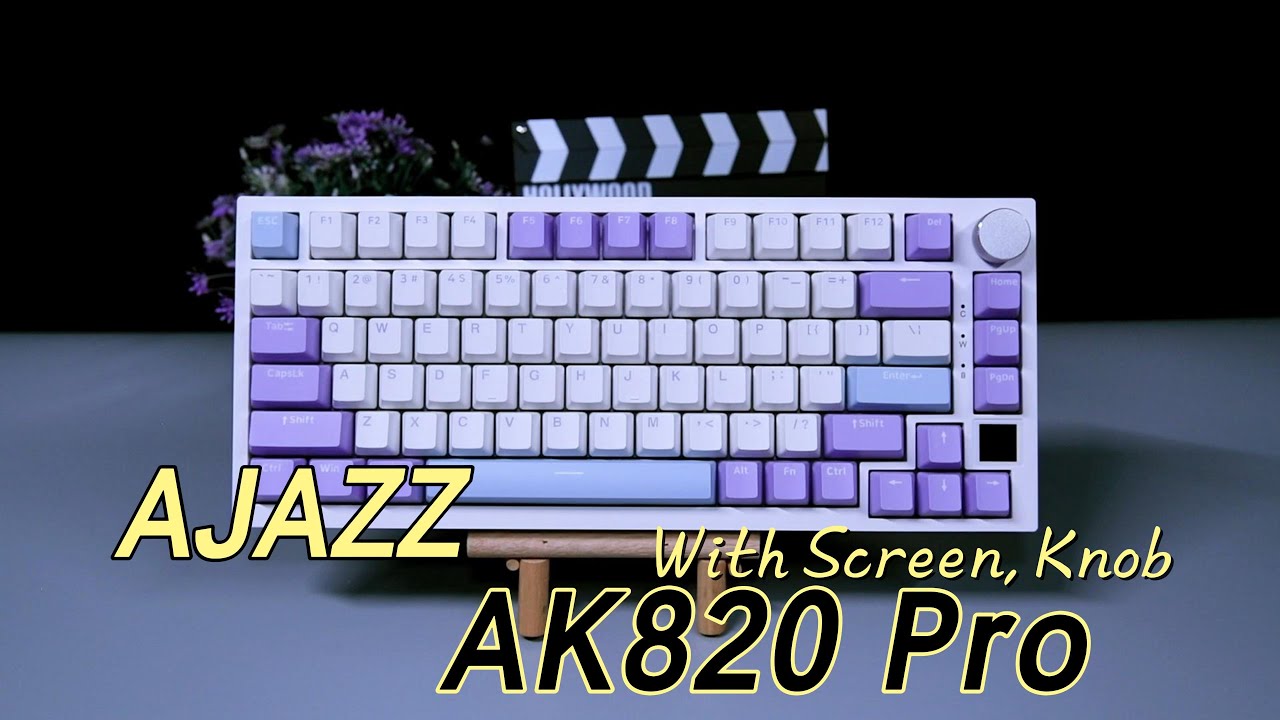 Ajazz AK820 Pro Keyboard With TFT Screen 82 Keys And One Knob