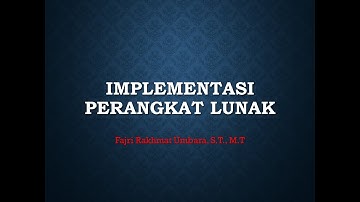 Implementasi Perangkat Lunak - Pendahuluan