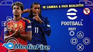 eFootball PES 2027 PPSSPP Full Update | PS5 Camera | Real Faces | New Kits & Transfers 2027