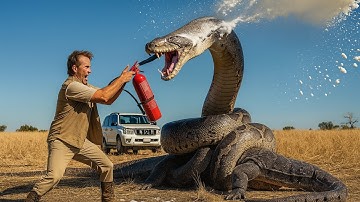 Brave Heroes Save Komodo Dragon from Giant Mutant Python Attack 🦎🐍