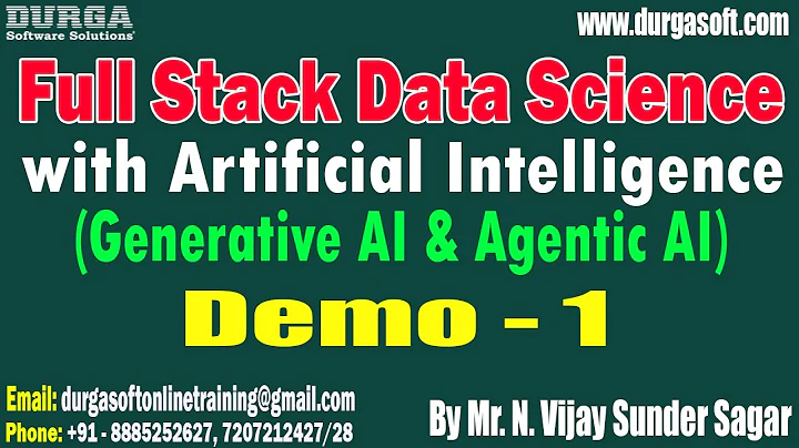 FULL STACK DATA SCIENCE with Artificial Intelligence tutorials || by Mr. N. Vijay Sunder Sagar