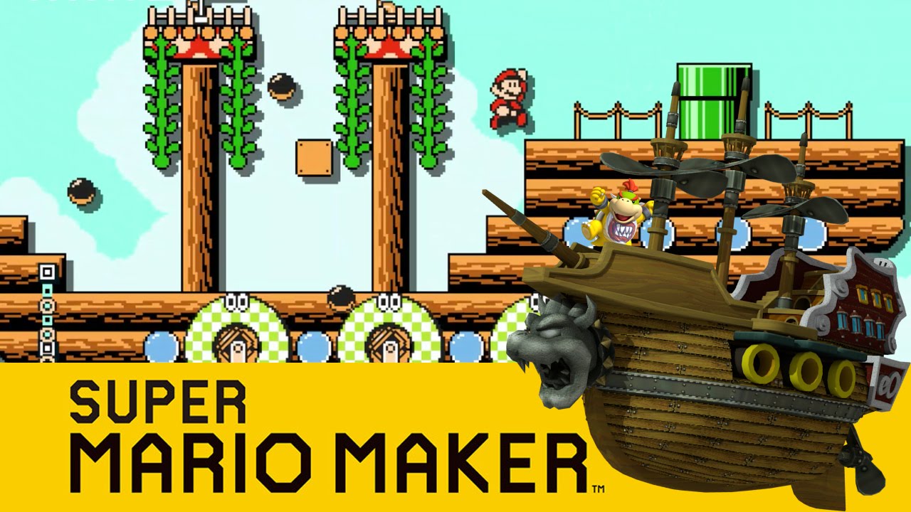 Super Mario Maker : Bowser Jr.'s Airship - YouTube