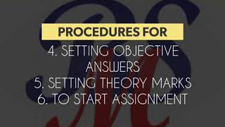Procedure for creating online assignment on the eportal