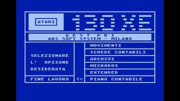 GEST-PRI ABS Soft System for Atari 130Xe computer system - Italy