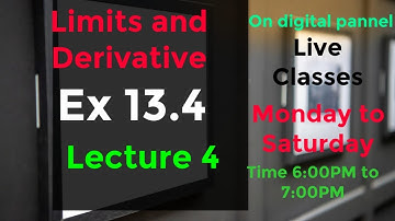 LIMITS AND DERIVATIVES / EX 13.4