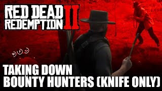 Taking Down Bounty Hunters with KNIVES ONLY in Red Dead Redemption 2 (PS4) screenshot 4