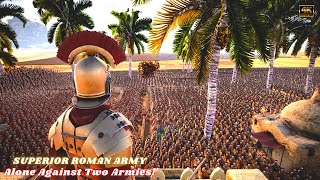 SUPERIOR ROMAN ARMY VS TWO ARMY - Ultimate Epic Battle Simulator 2 - UEBS 2 screenshot 4