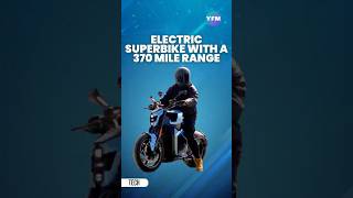 This electric superbike has a range of 370 miles