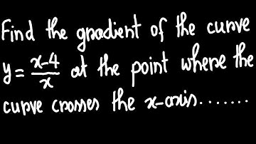 Differentiate at the point where curve crosses the x-axis or y-axis