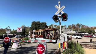 [New E-Bell] Poway Midland Railroad 17 Excursion Car, Temple St. #1 Railroad Crossing, Poway CA