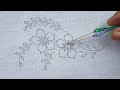 Hand Embroidery Very Easy Flower Embroidery for beginner, Modern Flower Embroidery Tutorial