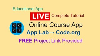 Online Course App App Lab Codeorg Live Tutorial