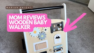 Mom reviews wooden baby walker with activity board from amazon! by Mariah Knight 35 views 5 months ago 1 minute, 34 seconds
