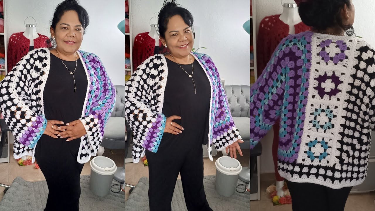 Crochet Hexagon Cardigan Part 1 #Crochet #jasonmomoa #jackblack