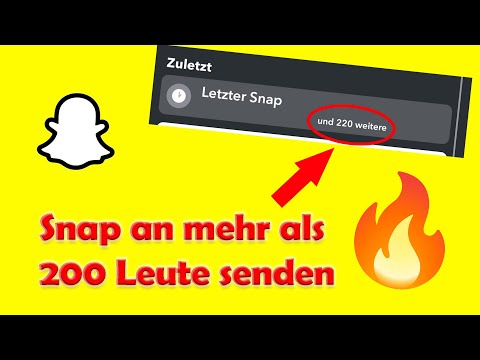 Snap an mehr als 200 Leute senden | Snapchat | Deutsch