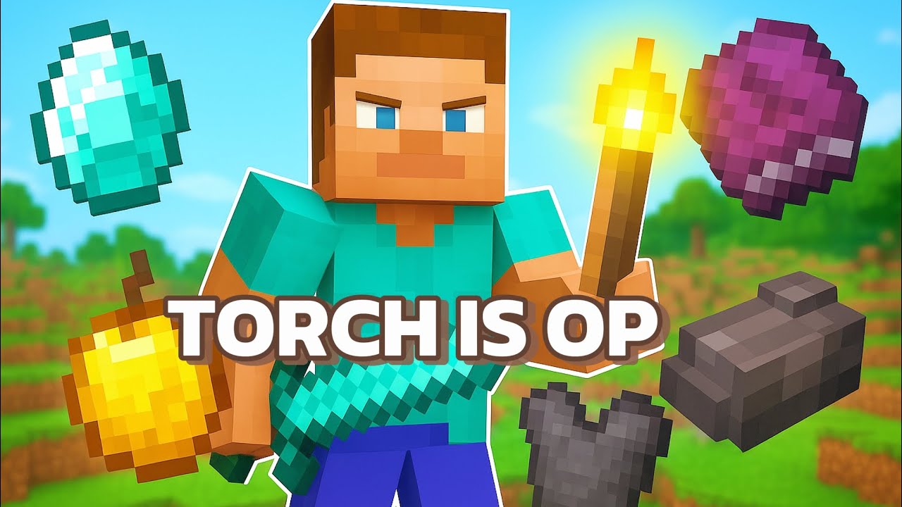 I Beat Minecraft But TORCHES Give OP Items! 🔥 (Insane Loot Challenge)