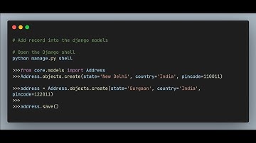 Add record in Django model | Python
