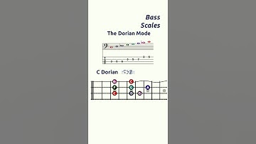 BASS Scales and Modes | DORIAN Mode | Modes of the Major Scale