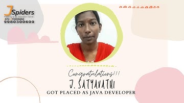 CONGRATULATIONS J.SATYAVATHI PLACED AS JAVA DEVELOPER