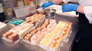 パティシエ『本気』のフルーツサンドの作り方！大人気フルーツサンド専門店に密着｜札幌市「Majisand」Making Japanese Fruit Sandwich