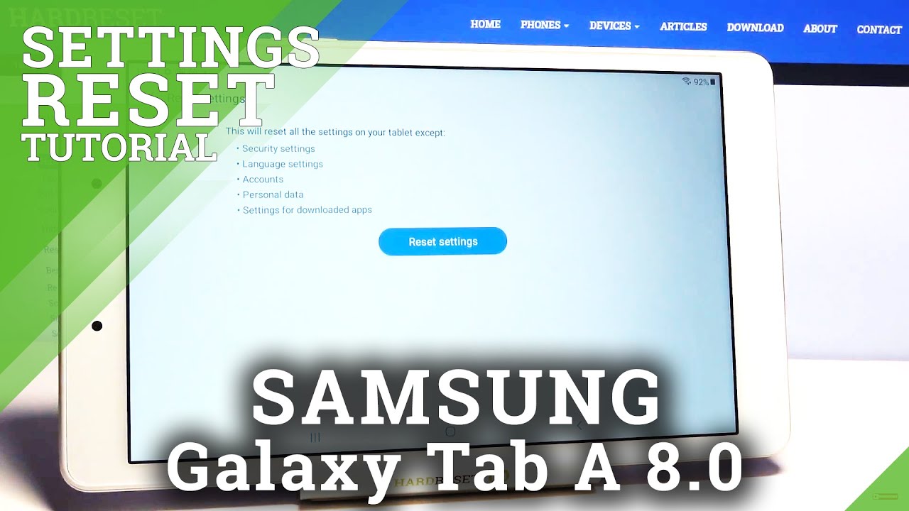 How to Reset All Apps in SAMSUNG Galaxy Tab A 8.0 – Restore App ...