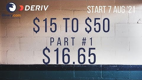 $16.65 Part #1 $15 to $50 Deriv Binary Profit Consistent