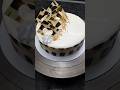 white mirror glaze amazing cake decor ##decoratedcakes #viralreels #cakeart #youtubeshort #trend