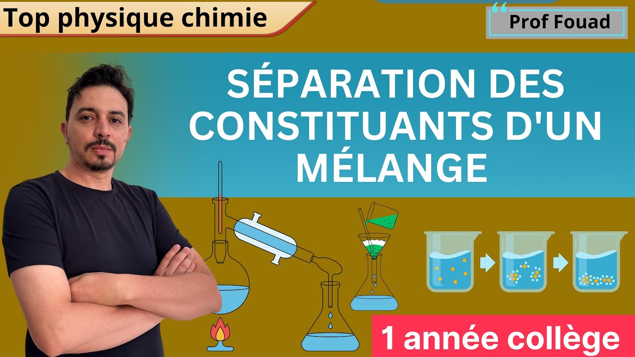 séparation des constituants d'un mélange : 1 année collège 