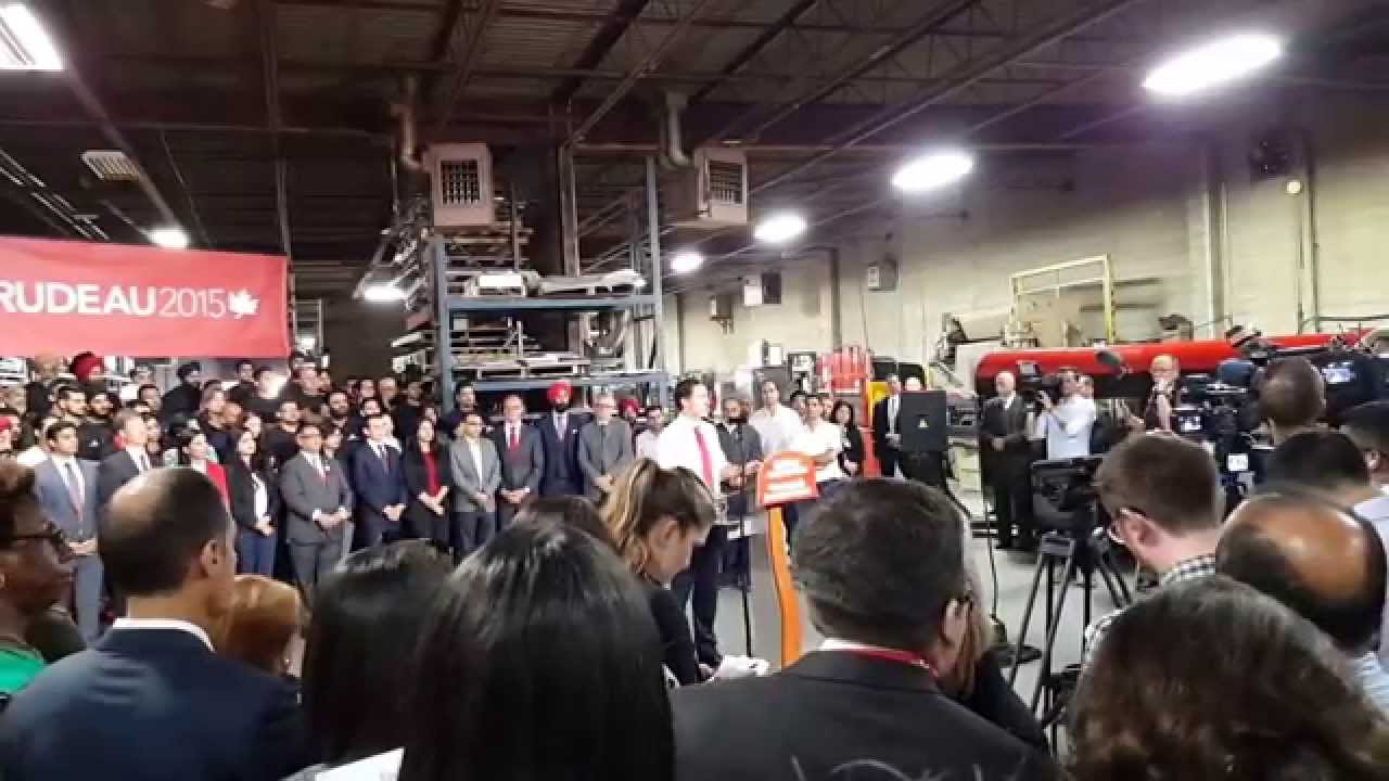 Justin Trudeau Immigration Policy announcement at GG fabrication