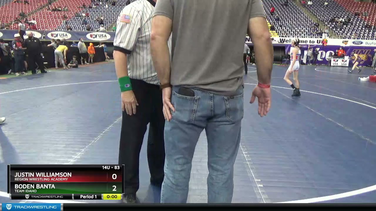 14U 83 Boden Banta Team Idaho Vs Justin Williamson Region Wrestling Academy
