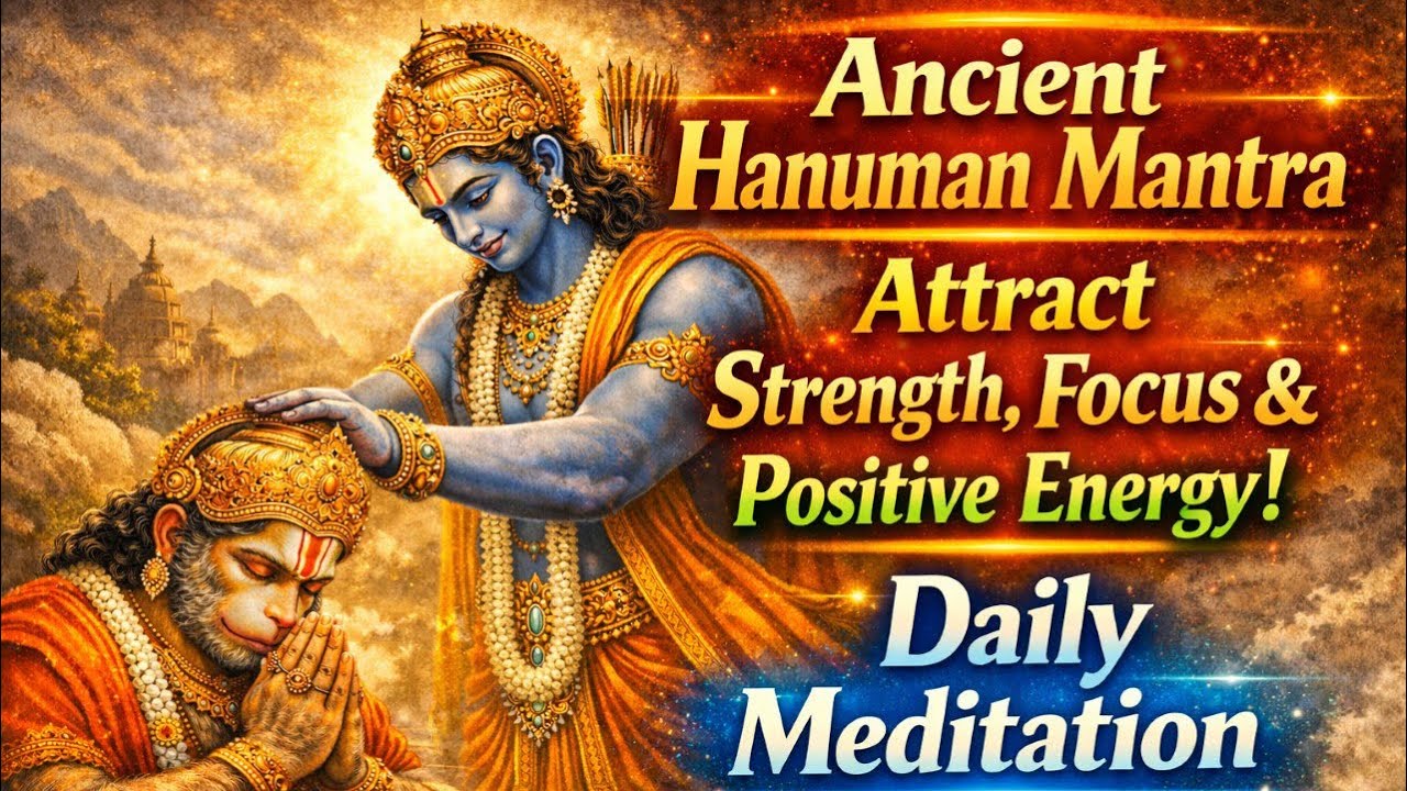 Ancient Hanuman Mantra – Attract Strength, Focus & Positive Energy | Daily Meditation