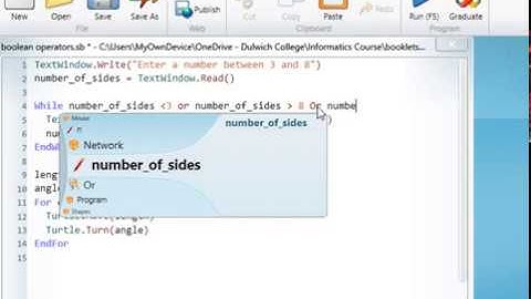 Programming - Small Basic Boolean operators