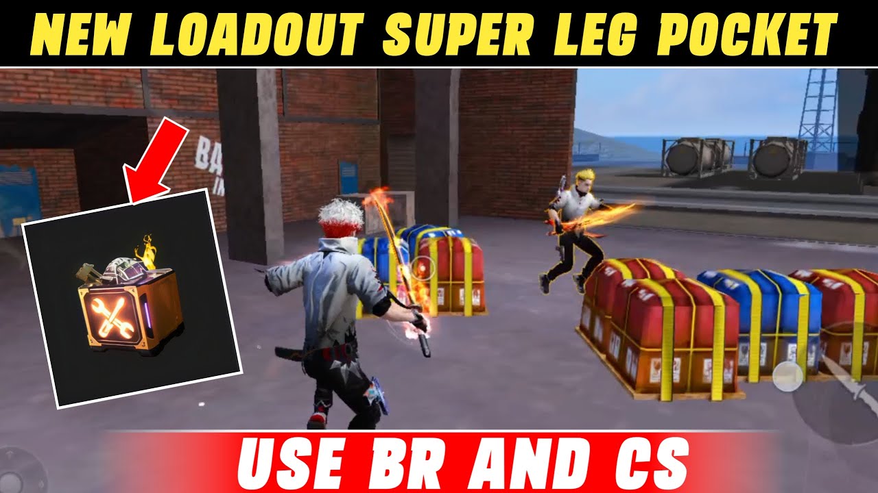 Super Leg Pocket Loadout Use || New Loadout 2.0 Super Leg Pocket || New Loadout In Free Fire