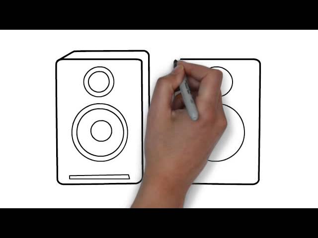 How To Draw a Speaker Step By Step For Kids  YouTube