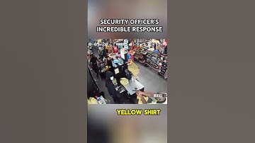 Incredible Security Officer Response Against Armed Robbers #shorts