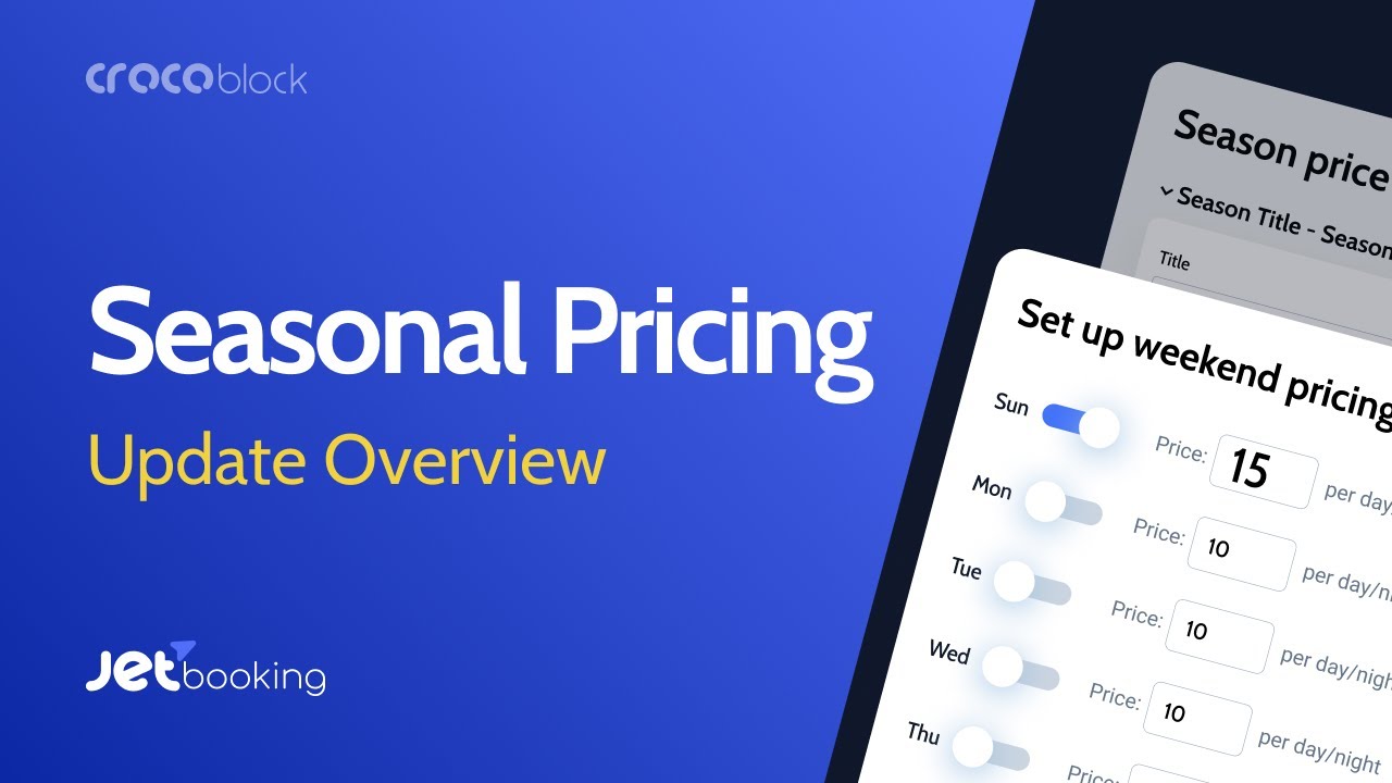 JetBooking 2.4: Weekend & Seasonal Pricing Update Overview