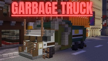 Minecraft: How to build a Garbage Truck in Minecraft | Minecraft Garbage Truck Tutorial