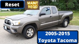 2005-2012 Toyota Tacoma Reset Maintenance light