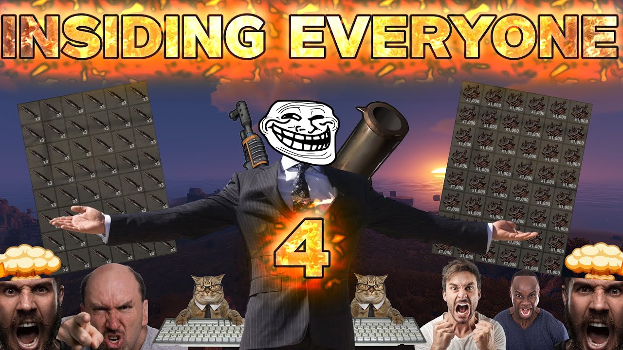 Rust Insiding EVERYONE V4 (trolling rust clans)