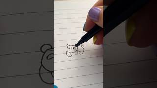 Easy cute panda bullet journal doodle viral doodle shorts bulletjournal panda youtubeshorts