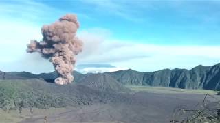 Mount Bromo Erupts in East Java