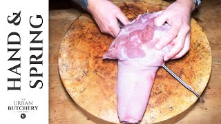 Hand and Spring of Pork Joint Butchery