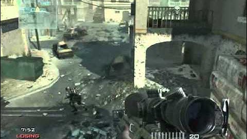 Call of Duty MW3 - Awesome Long Bouncing Throwing Knife Kill
