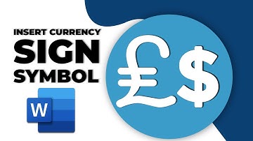 How to insert currency sign symbol in word