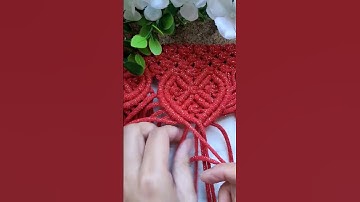 Macrame Heart pattern ❤️ #macrame #heart #pattern #macrameheart #red #love #youtube #tutorial