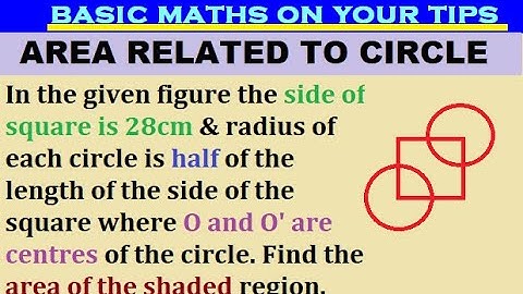 In the given figure the side of square is 28cm & radius of each circle is half of the length of ..